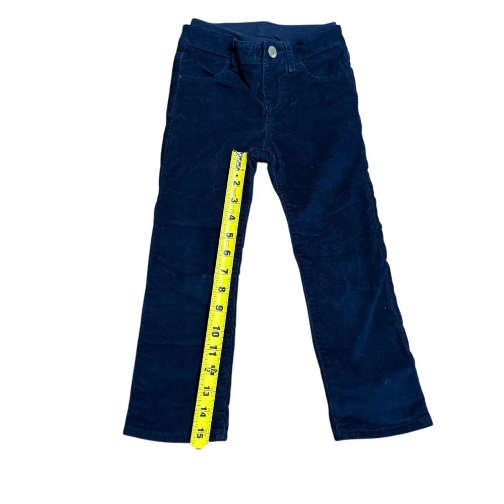 Gap Kids Girls Navy Blue Corduroy Pants Polka Dot Lined Size 4 Years